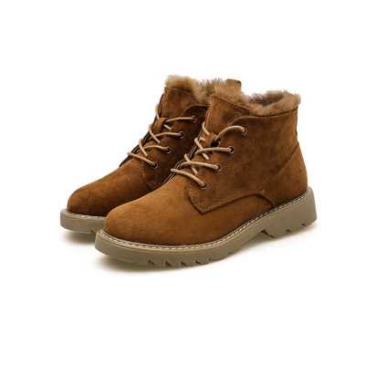 Shoes Woman Boots Short Boots Thick With Wind Plush Women Ankle Boots Heels Dames Enkellaarsjes Botas Para