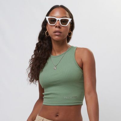 Ayla Crop Top Vintage Washed Cypress