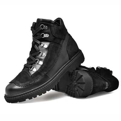 Leather Martin Boots Men Autumn Tooling High To Help Men Leather Black Short Boots Tide Shoes Mens Boots Chelsea Fashion Shoes