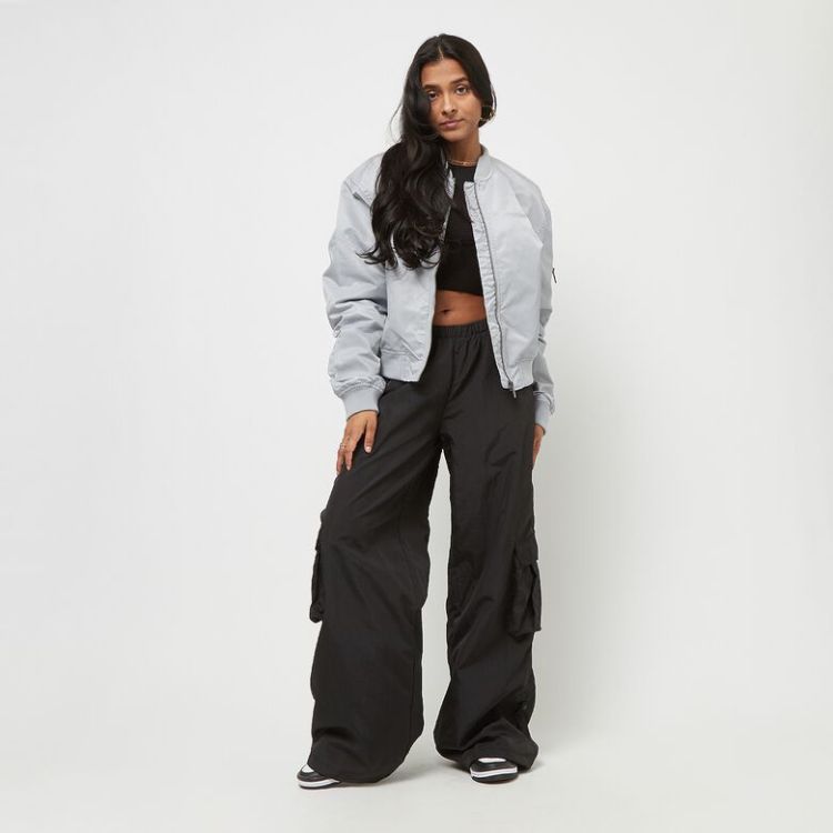 Small Logo Padded Cropped Bomber Jacket