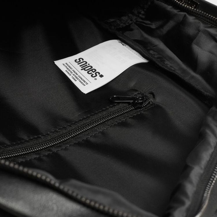 Metal Badge Basic Logo Fake Leather Backpack