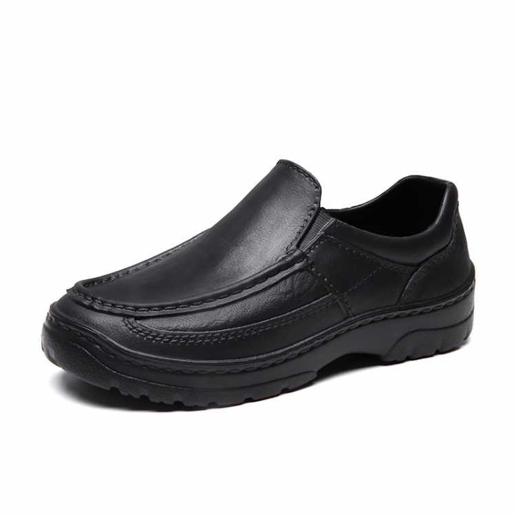 2021 Men's Patent Leather Shoes 39 45 Head Leather Soft Anti slip Rubber Loafers Shoes Man Casual Real Leather Shoes