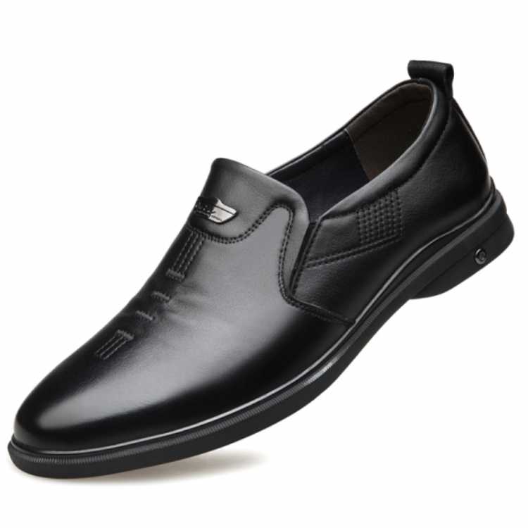 2021 Men's Quality Genuine Leather Shoes New Soft Business Casual Size 38 44 Black Man Dress Genuine Leather Shoes