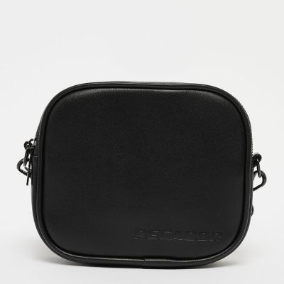 Skibo Logo Faux Leather Shoulder Strap Bag