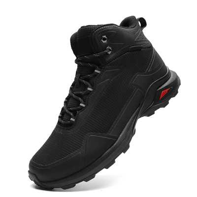Mens Winter Ankle Snow Hiking Boots Warm Plush Water Resistant Non Slip High Quality Outdoor Camo Black Trekking Shoes Mountain