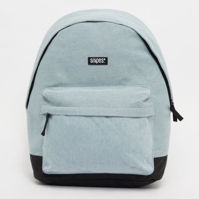 Woven Label Basic Logo Denim Backpack