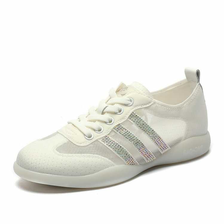 Sneakers Women Summer 2021 New Breathable Mesh Lace Up Female Casual Shoes Rhinestone Student Shoes Women