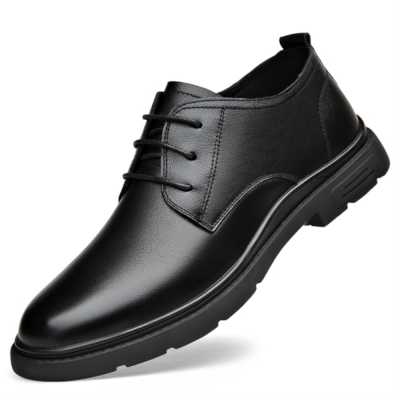 2021 Men's Quality Cowhide Leather Shoes New Soft Business Casual Size 38 44 Black Man Dress Genuine Leather Shoes