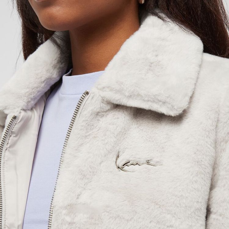Metal Signature Fake Fur Jacket
