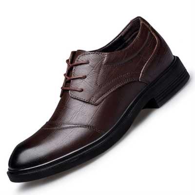 Genuine Leather Large Size 36 48 Men's Dress Shoes Trendy Lace Up Men's Business Office Shoes Rubber Bottom Men's Leather Shoes