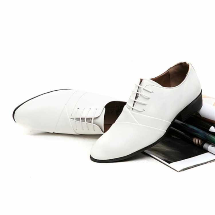 Men's Dress Shoes Fashion Leather Men Business Flat Shoes Black Brown Breathable Men Formal Office Working Shoes Big Size 38 44